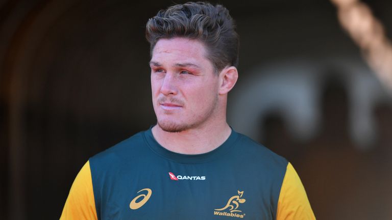 Michael Hooper of Australia walks onto the pitch prior to the international friendly between Italy and Australia at Stadio Euganeo on November 17, 2018 in Padova, Italy.