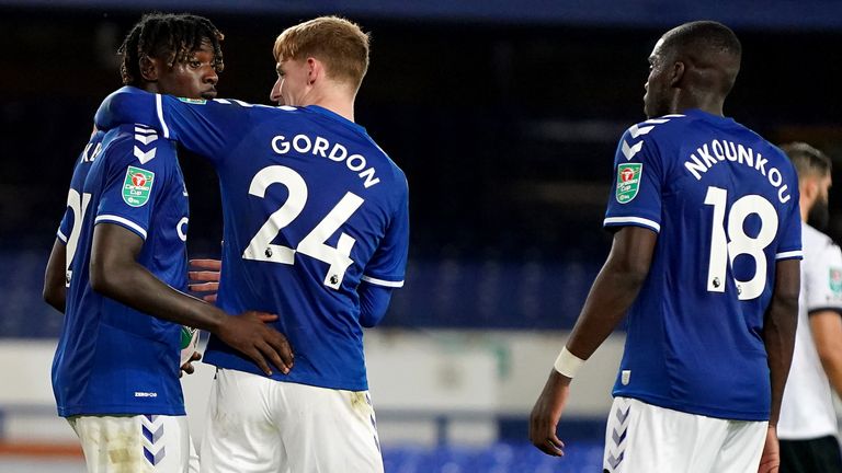 Moise Kean scored his third Everton goal from the spot to wrap up victory
