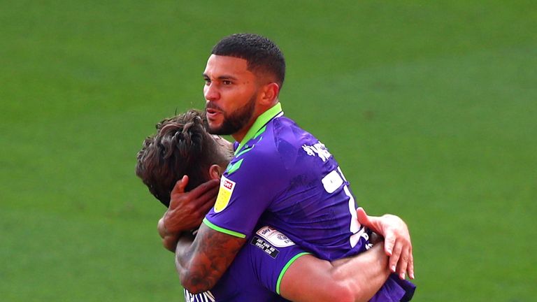 Nakhi Wells scored Bristol City's opener in their 2-0 win