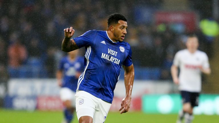 Nathaniel Mendez-Laing in action for Cardiff City