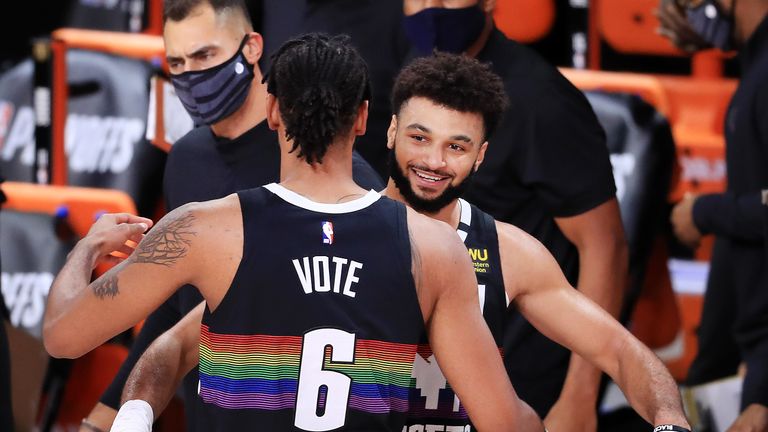 Jamal Murray&#39;s impressive dunk shot saw Denver close within three of the Los Angeles Clippers in the third quarter of Game 6.