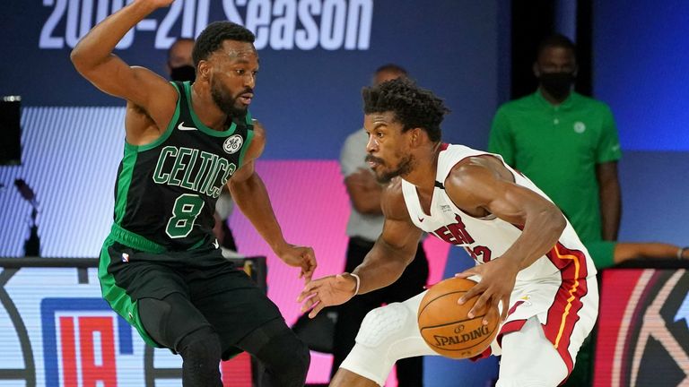 Miami Heat and the Boston Celtics in Game one of the playoffs