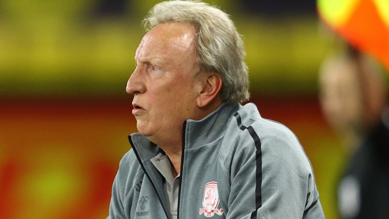 Middlesbrough manager Neil Warnock