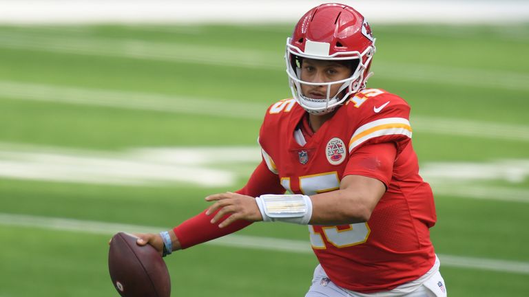 Kansas City quarterback Patrick Mahomes made an incredible pass as Tyreek Hill scored for the defending champions against the Los Angeles Chargers.