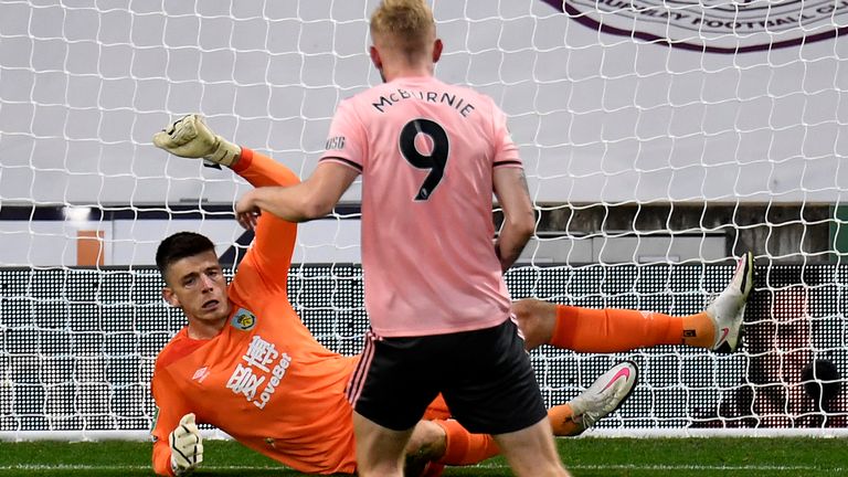 Nick Pope's save in the penalty shoot-out helped see Burnley through in the Carabao Cup