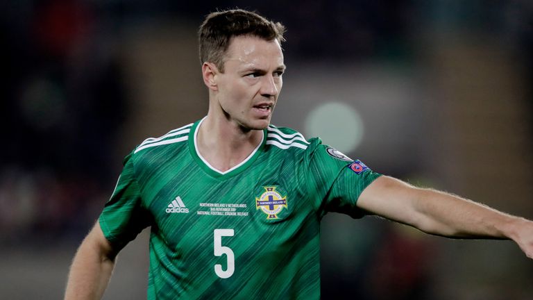 Jonny Evans is out of Northern Ireland's Nations League away trip to Romania