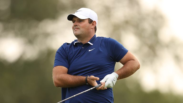 Patrick Reed of the United States plays his shot from the sixth tee during the first round of the 120th U.S. Open Championship on September 17, 2020 at Winged Foot Golf Club in Mamaroneck, New York. 