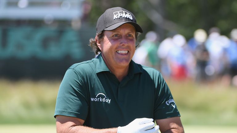 during the third round of the 2018 U.S. Open at Shinnecock Hills Golf Club on June 16, 2018 in Southampton, New York.