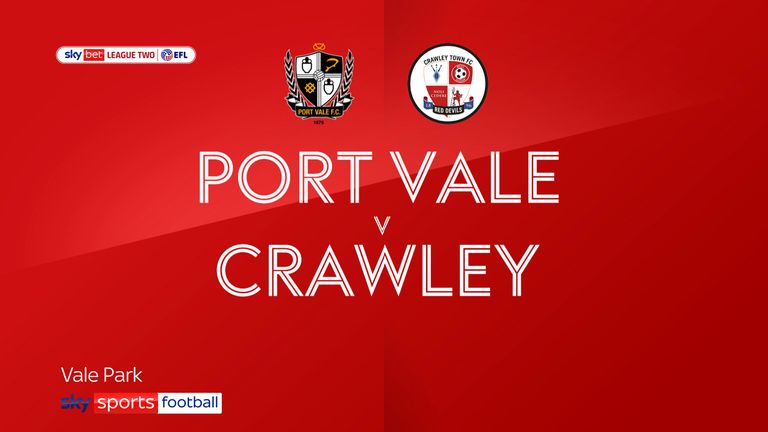 Port Vale v Crawley badge