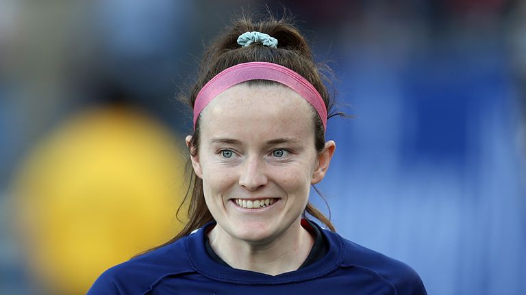 Rose Lavelle #16 of USA looks on during a match between United States and Japan as part of 2020 SheBelieves Cup at Toyota Stadium on March 11, 2020 in Frisco, Texas