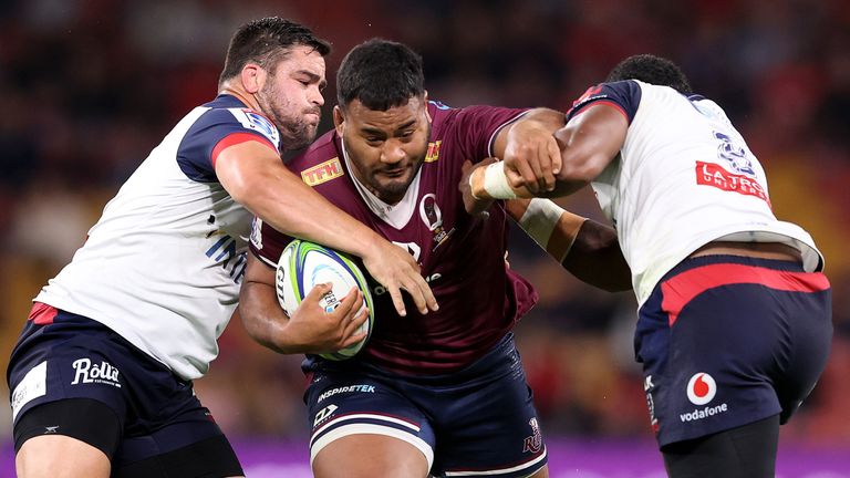 BRISBANE, AUSTRALIA - SEPTEMBER 12: during the Qualifying Final Super Rugby AU match between the Queensland Reds and Melbourne Rebels at Suncorp Stadium on September 12, 2020 in Brisbane, Australia. (Photo by Chris Hyde/Getty Images)