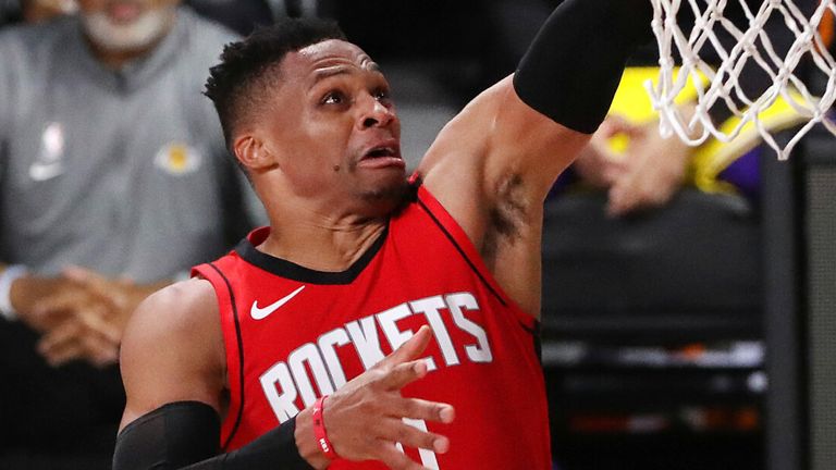 Russell Westbrook scored a team-high 25 points in the Houston Rockets&#39; Game 4 loss to the Los Angeles Lakers