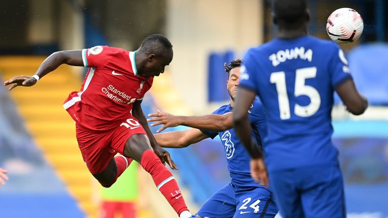 Sadio Mane heads Liverpool into a 1-0 lead