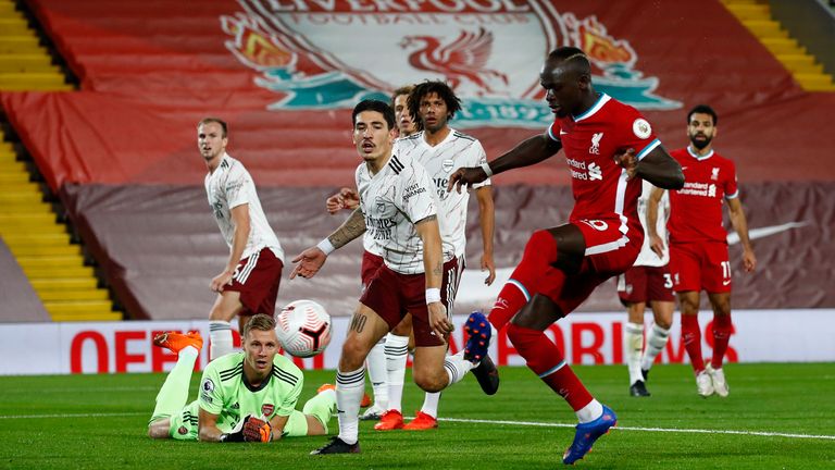 Sadio Mane equalises for Liverpool