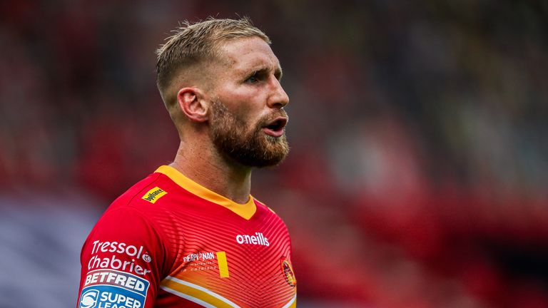 Picture by Alex Whitehead/SWpix.com - 15/08/2020 - Rugby League - Betfred Super League - Wakefield Trinity v Catalans Dragons - Totally Wicked Stadium, St Helens, England - Catalans' Sam Tomkins.