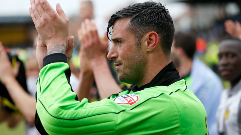 CAMBRIDGE, ENGLAND - MAY 02;  Scott Shearer during the Sky Bet League Two match between Cambridge United and Burton Albion at the Abbey Stadium on May 2nd, 2015 in Cambridge, England.