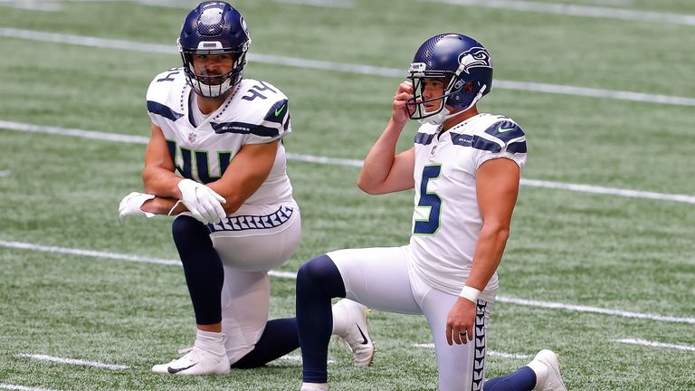 Seattle Seahawks players were among those to take a knee during the Sunday afternoon matches in the NFL