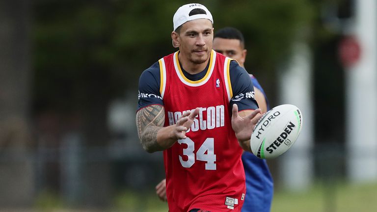 Sonny Bill Williams trains with NRL side Sydney Roosters