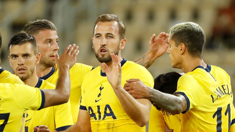 Harry Kane scored Tottenham's third as they saw off Shkendija