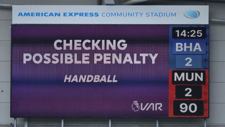 Confirmation of the dramatic late VAR review at the Amex stadium
