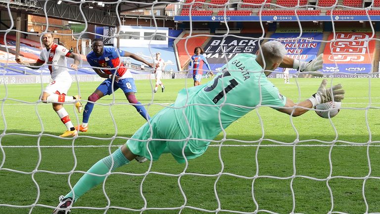 Danny Ings is denied late on by Vicente Guaita at Selhurst Park