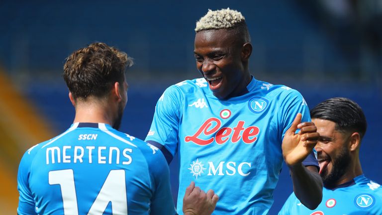 Mertens and Victor Osimhen enjoyed themselves in Napoli's victory