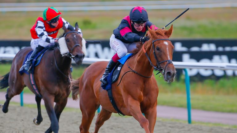 Awesomedude ridden by Oisin Murphy wins The Betway Heed Your Hunch Handicap at Lingfield