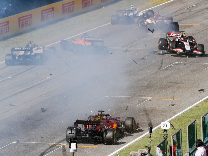 Twelve F1 drivers receive warnings over Tuscan GP restart crash | F1 News