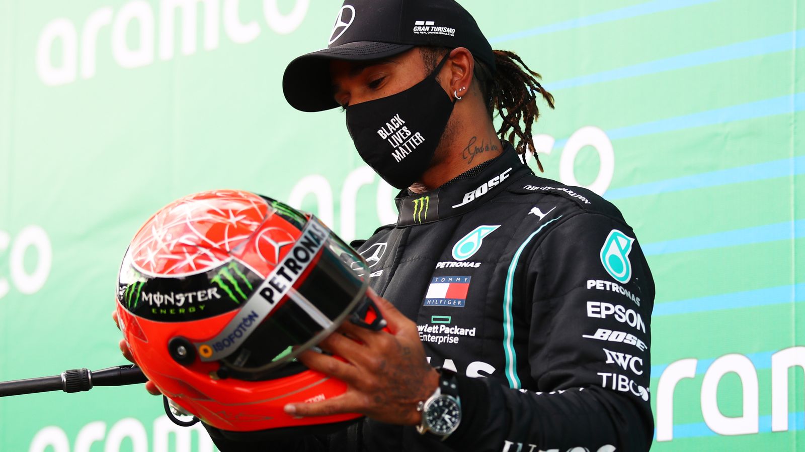 Eifel GP: Lewis Hamilton's Michael Schumacher tribute ...