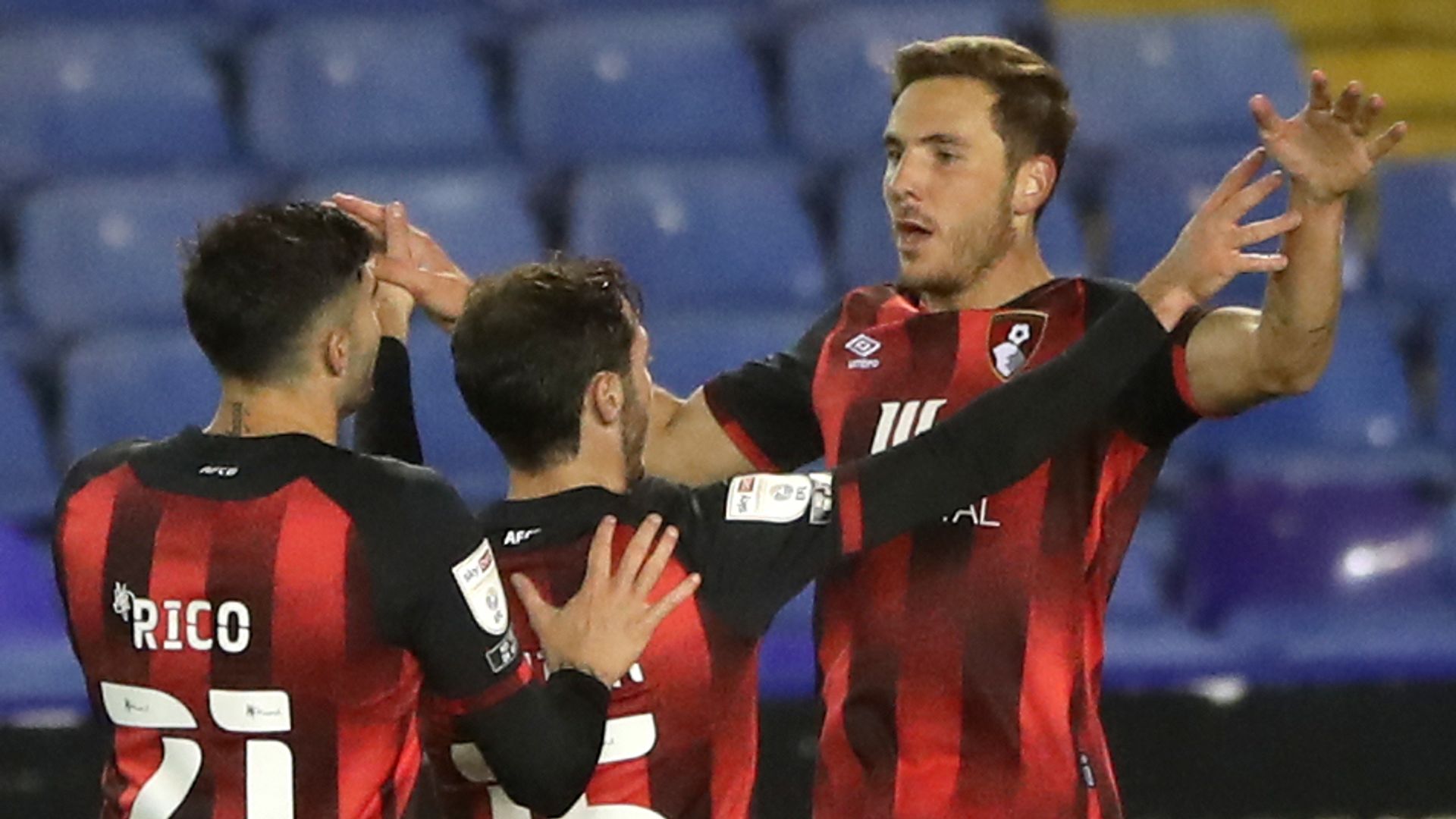 Bournemouth beat 10-man Coventry to move top