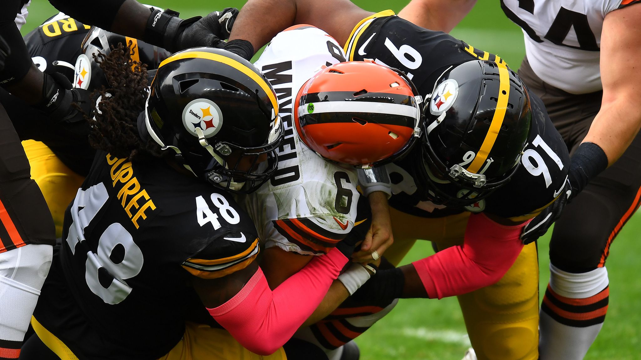 A breakdown of the Steelers' defensive dominance over the Browns