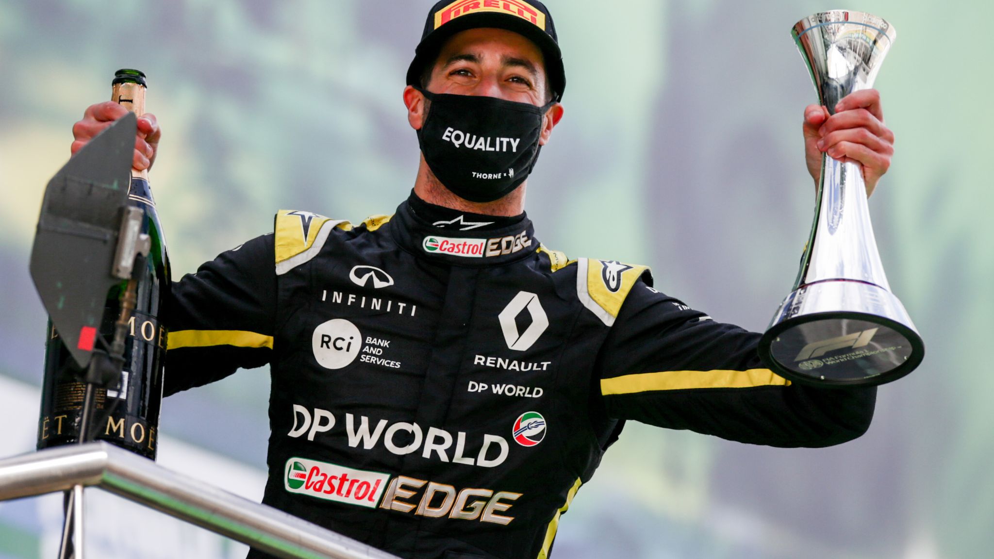Daniel Ricciardo Topps Now Formula 1 Card 012 Celebrates Podium With Shoey