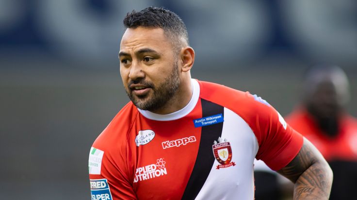 Picture by Isabel Pearce/SWpix.com - 29/09/2020 - Rugby League - Betfred Super League - Salford Red Devils v Warrington Wolves - AJ Bell Stadium, Salford, England - Krisnan Inu of Salford.