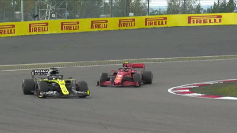 Ricciardo overtakes Leclerc for fourth
