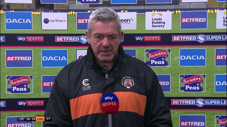 Daryl Powell praised the character and effort of Castleford Tigers after just falling short against Leeds Rhinos