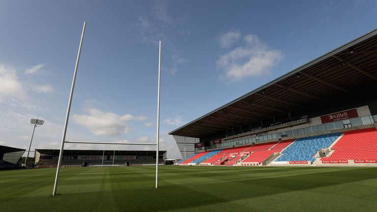 A general view of AJ Bell Stadium