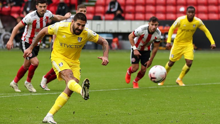 Aleksandar Mitrovic misses a penalty vs Sheffield United