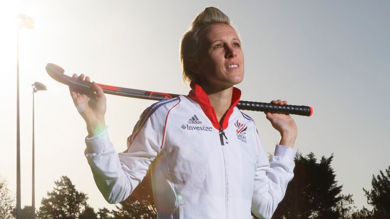 Alex Danson who was part of the Great Britain womens hockey team that won Olympic gold in Rio poses for a portrait at the national training centre at Bisham Abbey on November 25th 2016 in Berkshire (Photo by Tom Jenkins)