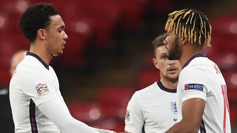Trent Alexander-Arnold was replaced by Reece James against Belgium on Sunday