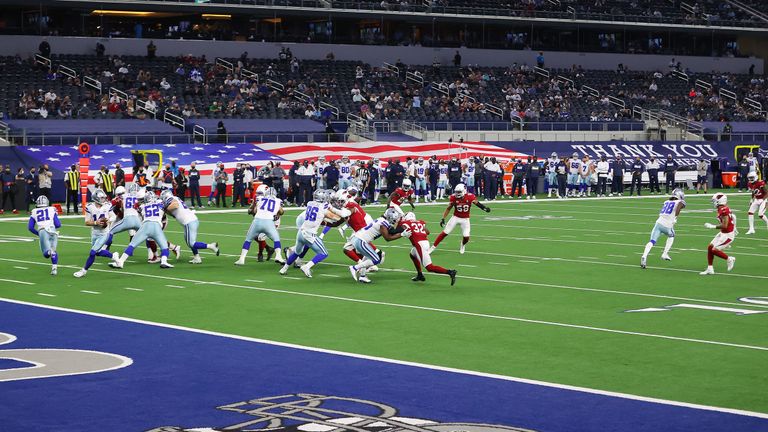 Highlights as the Arizona Cardinals thrashed the Dallas Cowboys 38-10 on Monday in the NFL at AT&T Stadium.