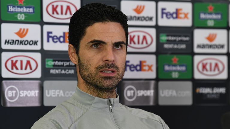 Arsenal manager Mikel Arteta in his pre-match press conference