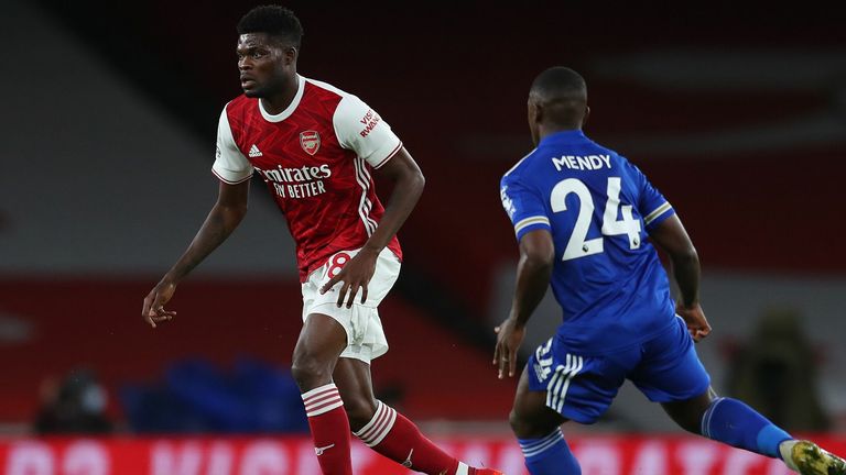 Thomas Partey made his home debut against Leicester