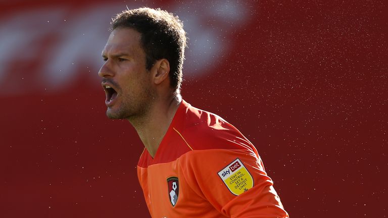 Asmir Begovic in action for Bournemouth