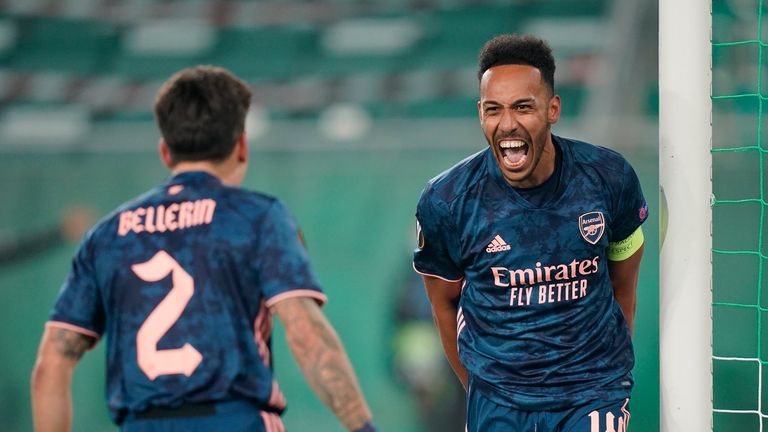 Pierre-Emerick Aubameyang's winner gave Arsenal victory in Vienna