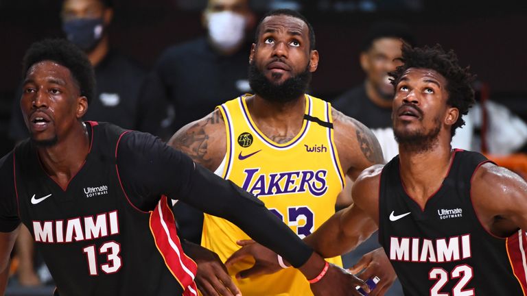 Lakers 1 win away from NBA championship after beating Heat, 102-96