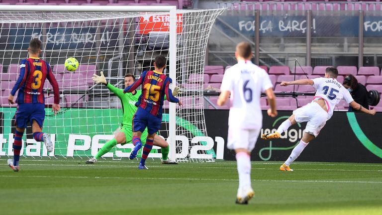 Fede Valverde opened the scoring after just five minutes at the Nou Camp