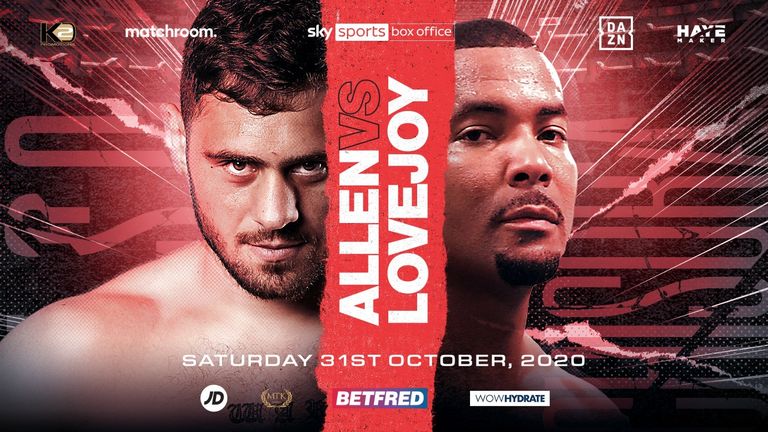 Dave Allen will aim to end the unbeaten record of Christopher Lovejoy on October 31 (Picture courtesy of Matchroom Boxing)