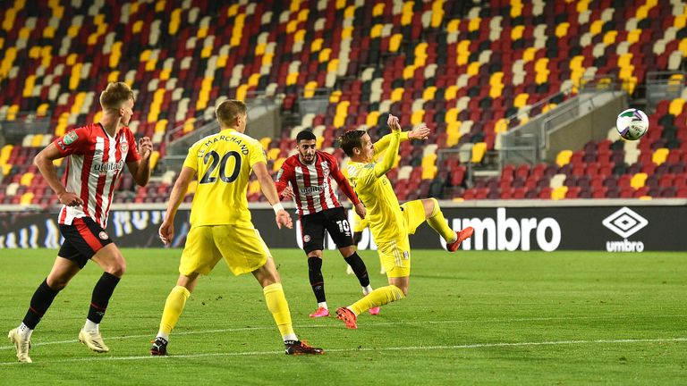 Said Benrahma scores a superb goal in Brentford Carabao Cup win over Fulham.