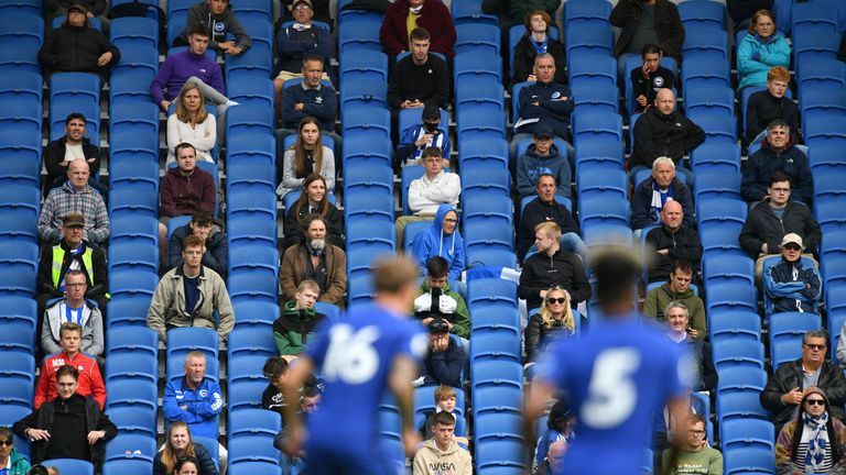 Brighton welcomed 2,500 fans for a friendly against Chelsea in August