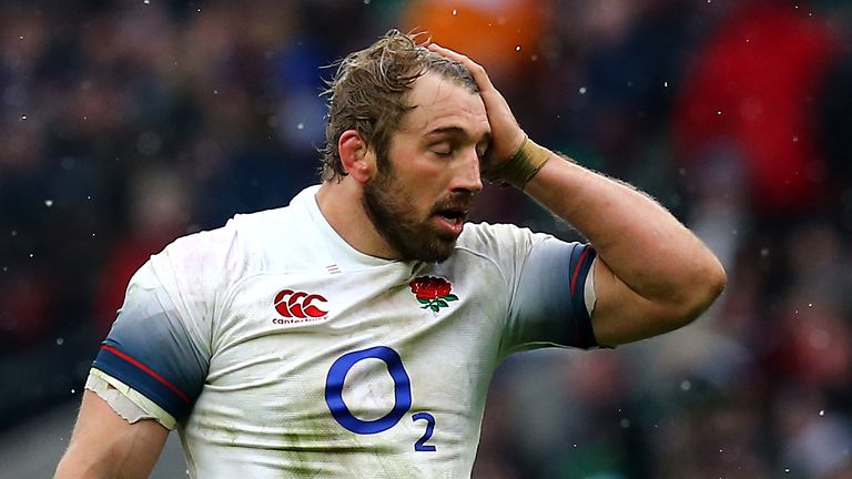 Former England captain Chris Robshaw in action during the Six Nations